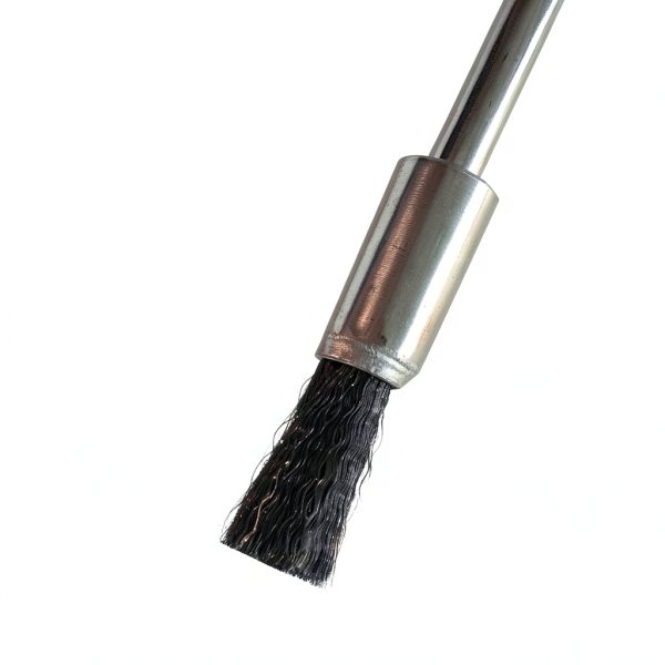 10 Pieces Extended Stainless Steel Wire Steel Cleaning End Brushes Pen Wire Brush Rust Paint Removal Bits Polishing Rotary Tools Accessories 3 mm Mandrel (6 mm end Brush)-3