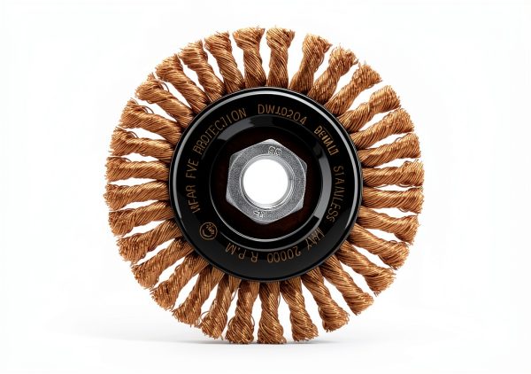 DEWALT Stainless Steel Wire Wheel Brush, 4-Inch x 5/8-Inch, Stringer-2