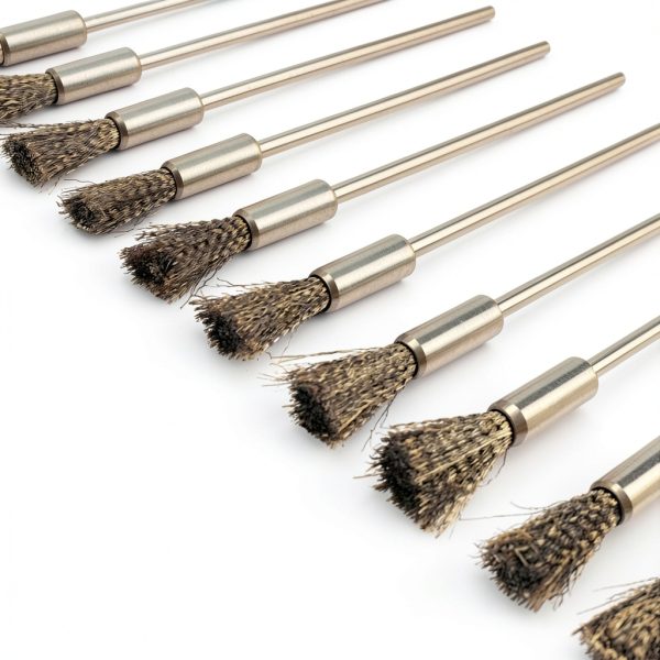 10 Pieces Extended Stainless Steel Wire Steel Cleaning End Brushes Pen Wire Brush Rust Paint Removal Bits Polishing Rotary Tools Accessories 3 mm Mandrel (6 mm end Brush)-4