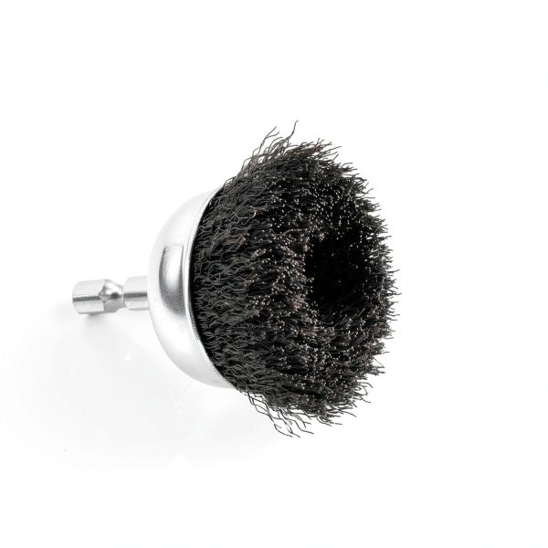HOYIN 18PC Wire Wheel Cup Brush Set Coarse Crimped Carbon Steel 1/4"-8