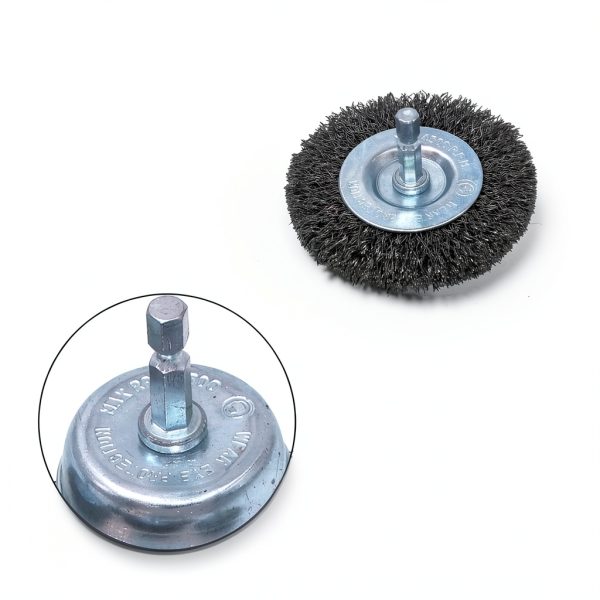 HOYIN 18PC Wire Wheel Cup Brush Set Coarse Crimped Carbon Steel 1/4"-2