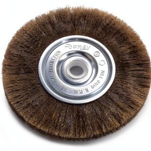 Forney 72743 Wire Wheel Brush, Fine Crimped with 1/2-Inch and 5/8-Inch Arbor, 5-Inch-by-.008-Inch-0