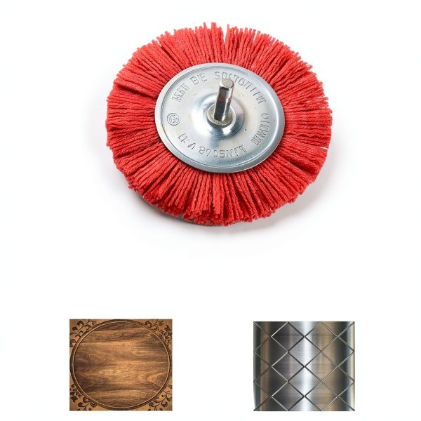 3Pcs Abrasive Wire Wheel Brushes Assorted Nylon Brush Set 3Inch/4" for Drill with 1/4" Shank-3