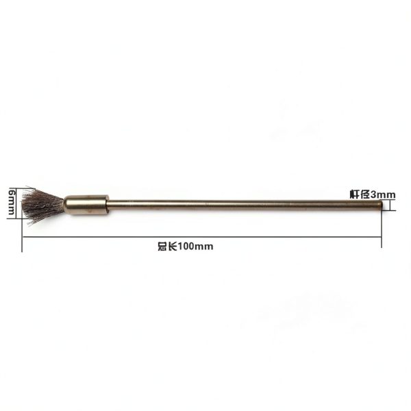 10 Pieces Extended Stainless Steel Wire Steel Cleaning End Brushes Pen Wire Brush Rust Paint Removal Bits Polishing Rotary Tools Accessories 3 mm Mandrel (6 mm end Brush)-1