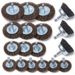 HOYIN 18PC Wire Wheel Cup Brush Set Coarse Crimped Carbon Steel 1/4"-0
