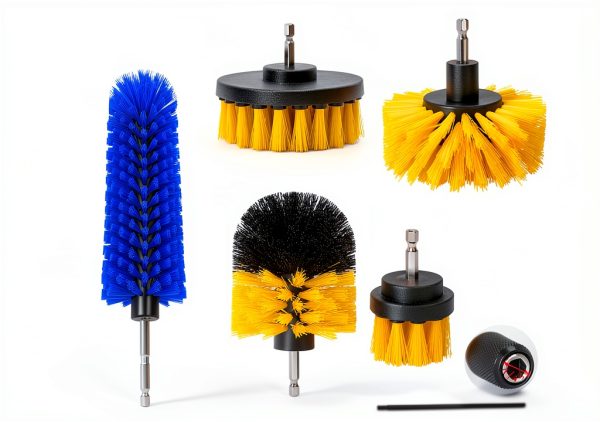 6pcs Drill Brush Attachment Set for Tile Grout, Bathroom, Kitchen, Car-6