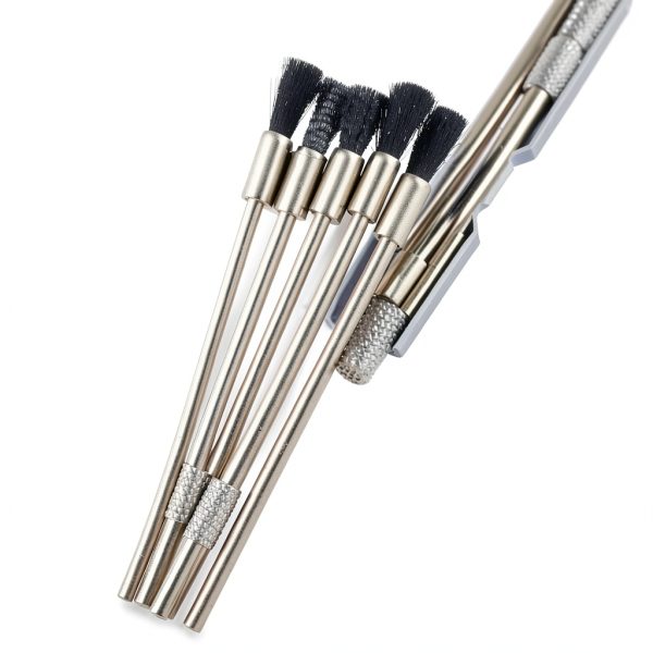 Luo ke 20 Pcs Extended Stainless Steel Cleaning End Brushes, 1/8'' Extra Long Shank Pen Shape Rust Paint Removal Bits Wire Brush for Rotary Tools-4
