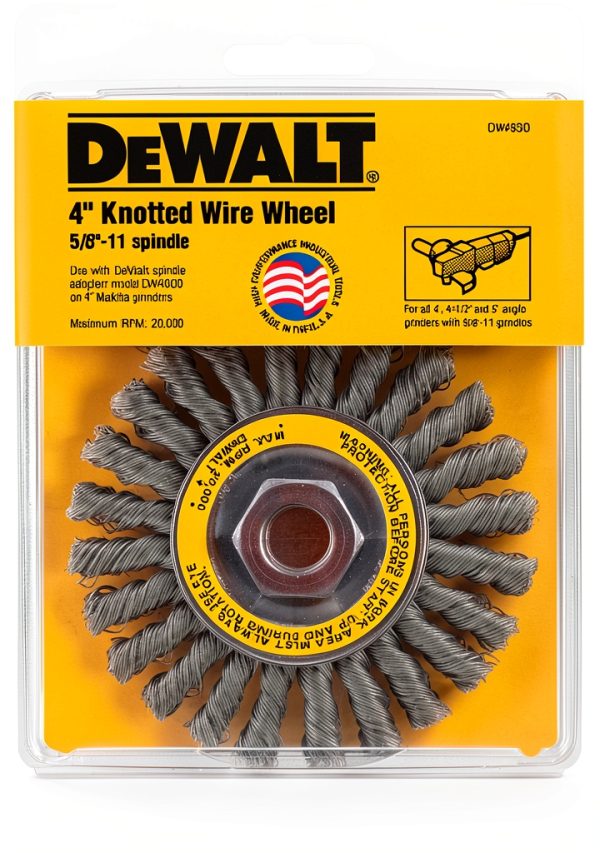 DEWALT 4-Inch Cable Twist Wire Wheel DW4930 for Rust Removal-0