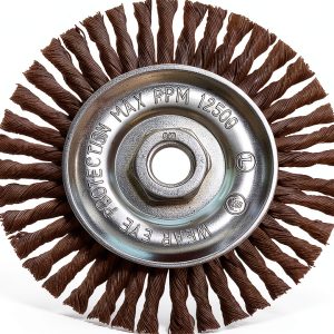 5" x 5/16" x 5/8"-11 Stringer Bead Wire Wheel, .020 Stainless Steel --0