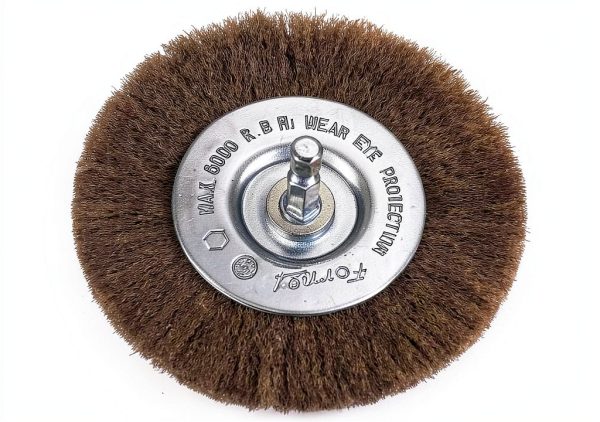 Forney 72740 Wire Wheel Brush, Fine Crimped 4" x .008", 1/4" Hex Shank-3