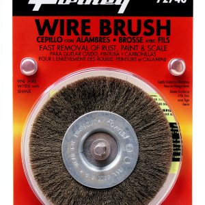 Forney 72740 Wire Wheel Brush, Fine Crimped 4" x .008", 1/4" Hex Shank-0