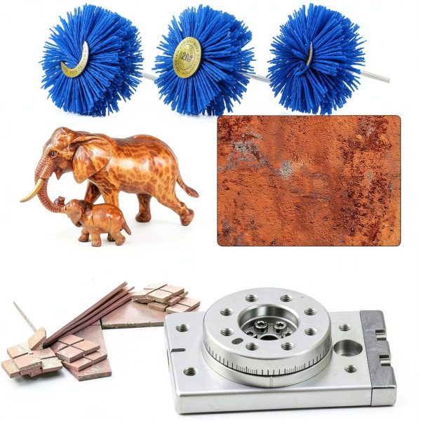 7 Pack Abrasive Nylon Wheel Brush for Drill with 1/4" Shank, 80-600-6