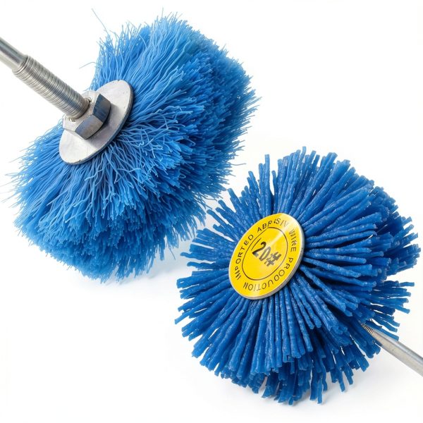 7 Pack Abrasive Nylon Wheel Brush for Drill with 1/4" Shank, 80-600-7