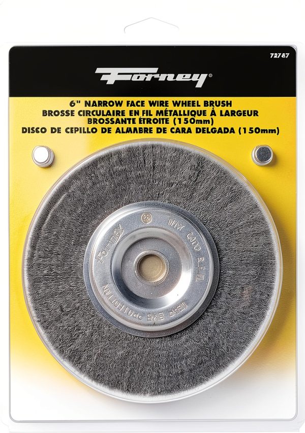 Forney 72747 Wire Bench Wheel Brush, Fine Crimped, 6-Inch by-4